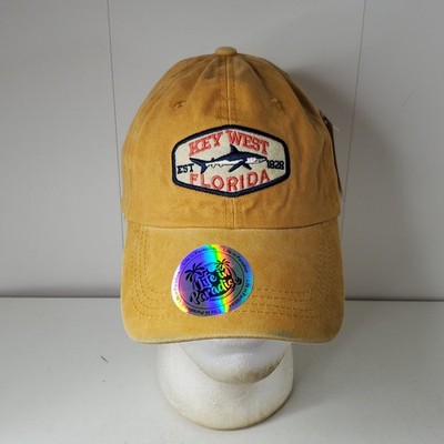 Life in Paradise Key West Florida Hat Mens Adjustable Yellow Cotton Baseball Cap