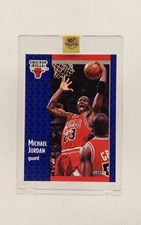 1991 Fleer Michael Jordan #220 ERROR Ink Smear Misprint Bulls Blue Defect