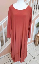 MARLAWYNNE MARLA WYNNE Brick 3/4 Sleeve Stretch Balloon Dress Sz 2XP 2X