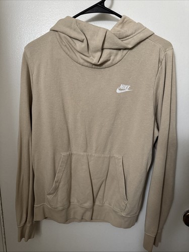 Nike Pullover con Cappuccio Donna Medio Beige Tasca Canguro  - Foto 1 di 6