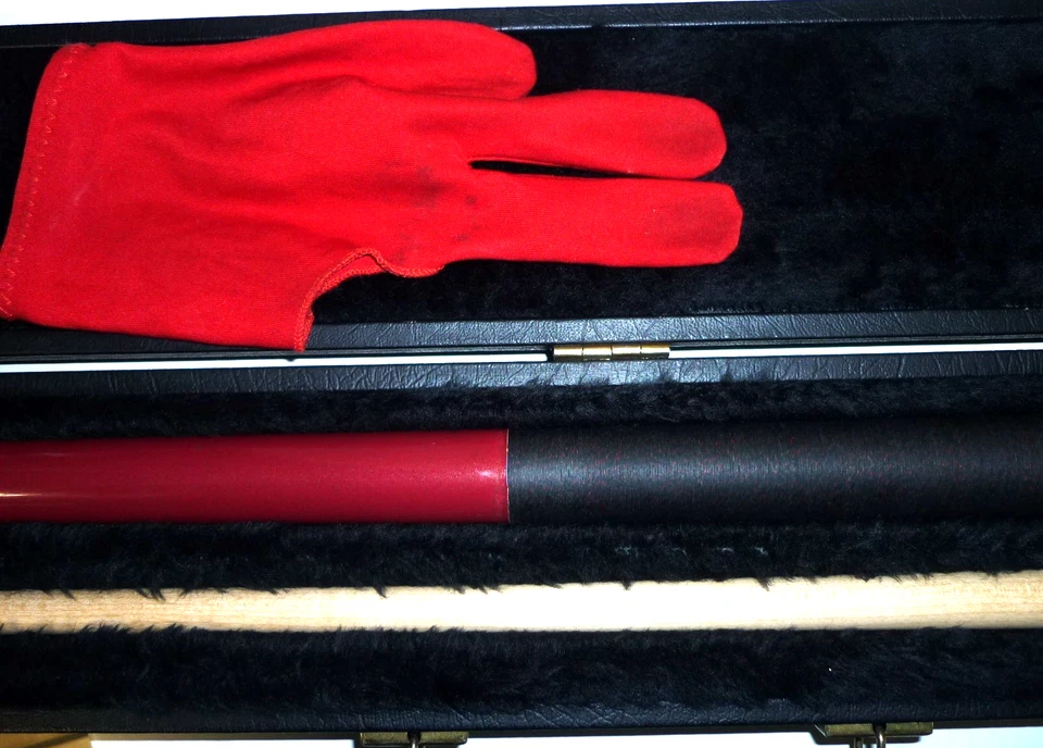 Paul Huebler Custom Billard Queue 80/90 er Rot mit Zubehör Made in USA Vintage  - Bild 4 von 4