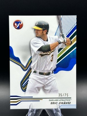 2024 Topps Pristine - Eric Chavez #129 Blue Refractor /75