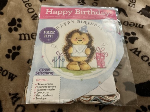 Brandneu Happy Birthday! Kreuzstich Herbert Igel Kartenset