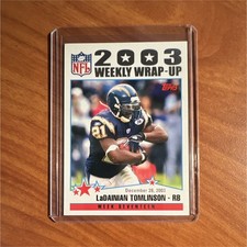 Topps 2004 Weekly Wrap-Up LaDainian Tomlinson #307 Chargers Football Card