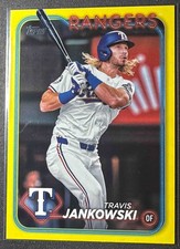 2024 Topps Update Travis Jankowski Yellow #US190 Rangers