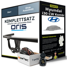 Für HYUNDAI i30 CW Kombi Typ FD Anhängerkupplung starr +eSatz 7pol uni 10-12 NEU
