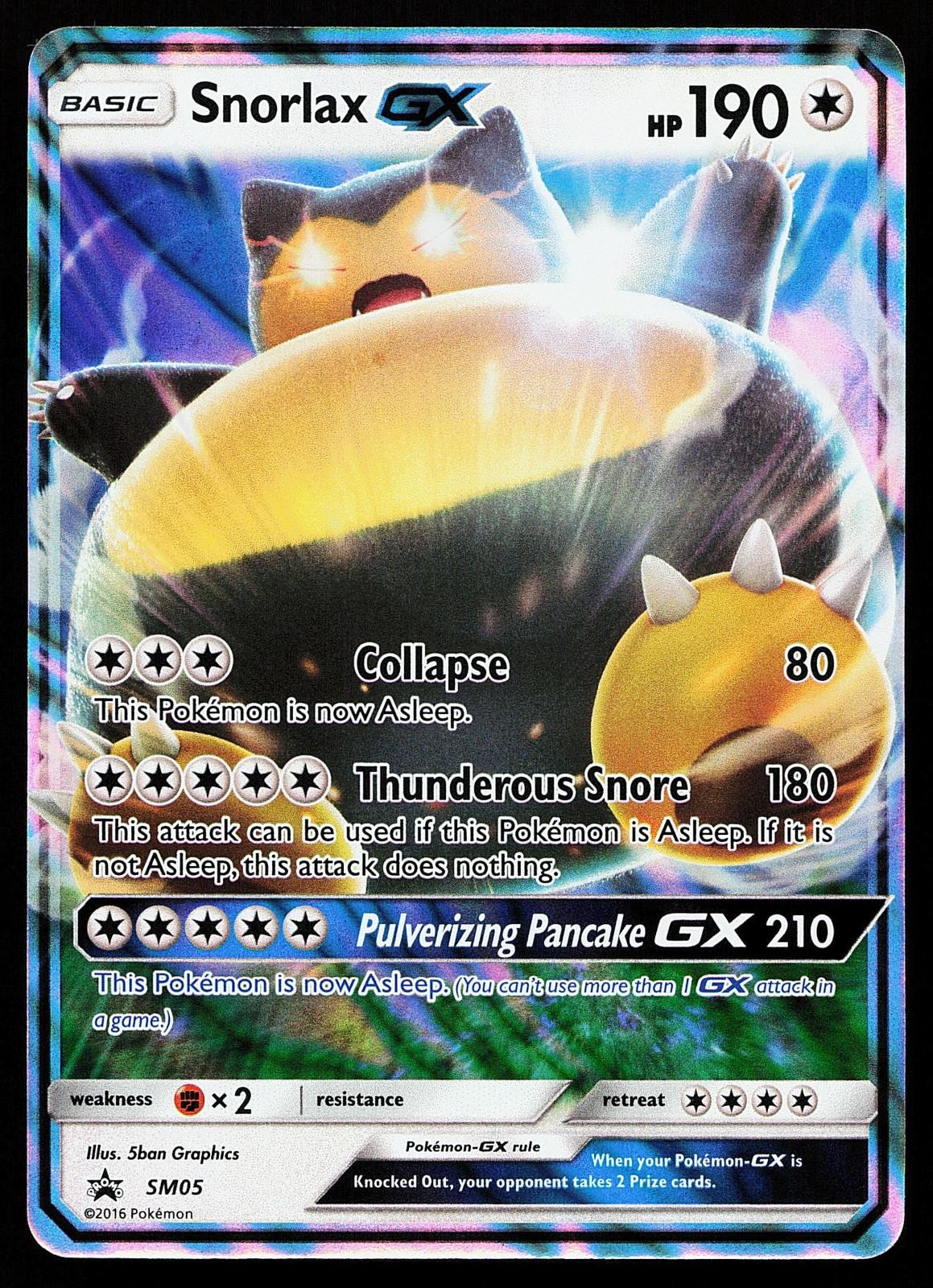 Snorlax GX SM05 Holo Sun & Moon Promo Pokemon Card