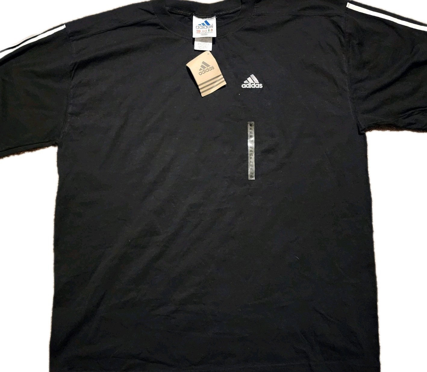 Vintage Adidas Soccer Jersey T Shirt Mens XL Black Short Sleeve Tee USA Made 90s