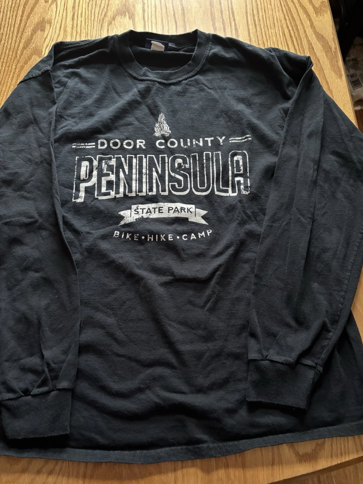 Men’s MV Sport Door County Peninsula Graphic Long Sleeve T-shirt Bike Hike Camp