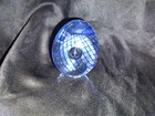 Vintage Murino Art Glass Blue Swirl Heavy Paperweight with Controlled Bubbles — photo 1
