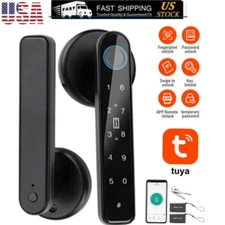 Electronic Smart Door Lock Handle Digital Fingerprint Password Key Bluetooth APP
