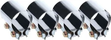 4PCS 2" Inch Butt Joint Band Exhaust Clamp Sleeve Coupler T304 Stainless Steel