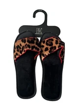 INC International Concepts Animal Print Slide Slippers Size Small 5/6 NEW #3522