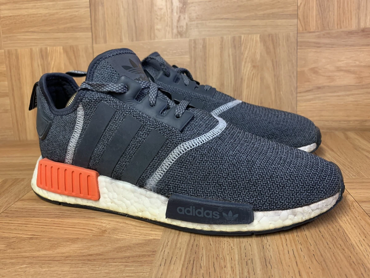 RARE🔥 Adidas NMD_R1 Wool Grey Orange Red Size 9 Men&#039;s Sneakers S31510 | eBay