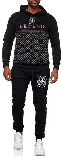 Jogginganzug Herren Loose Fit - Baggy Trainingsanzug Mit Kapuze & Druck Für Fitness & Freizeit