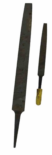 2 (Two) Vintage Nicholson Files Flat Mill Bastard USA - 1 - 10.25" - 1 - 6" - Picture 2 of 7
