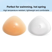 Triangle Concave Bra Insert Pad Enhancer Silicone Breast Form Swimming HotSpring