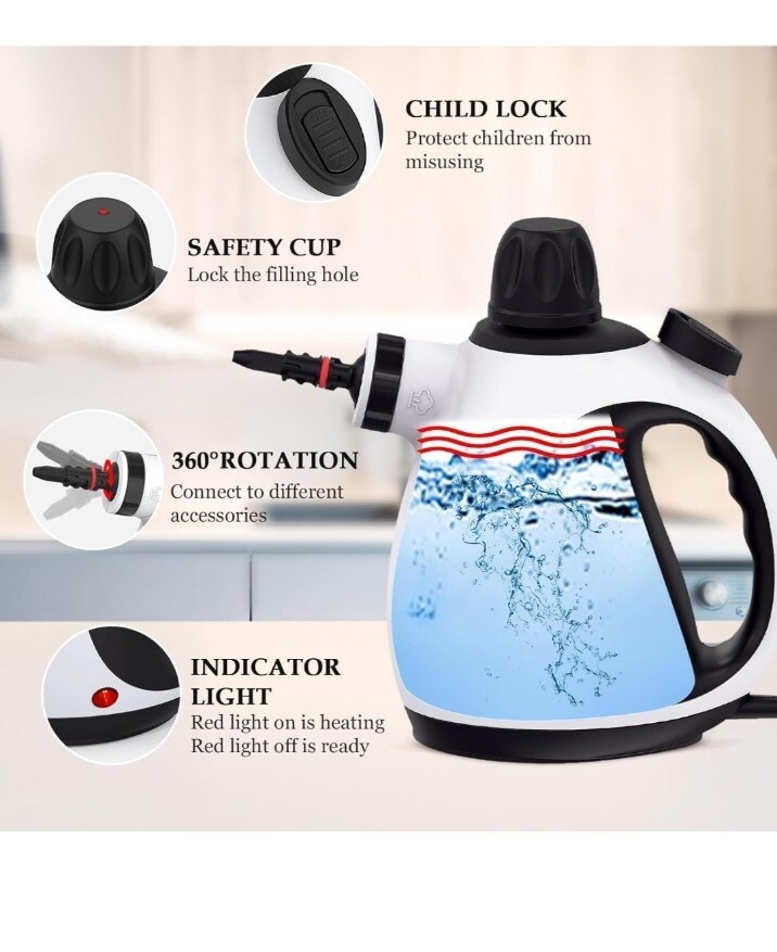 KOITAT Portable Steam Cleaner, Hand Held steamers for cleaning house eBay