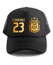 Gorra Emiliano Dibu Martinez AFA 3* Argentina . Poliester Estampado. Cap trucker