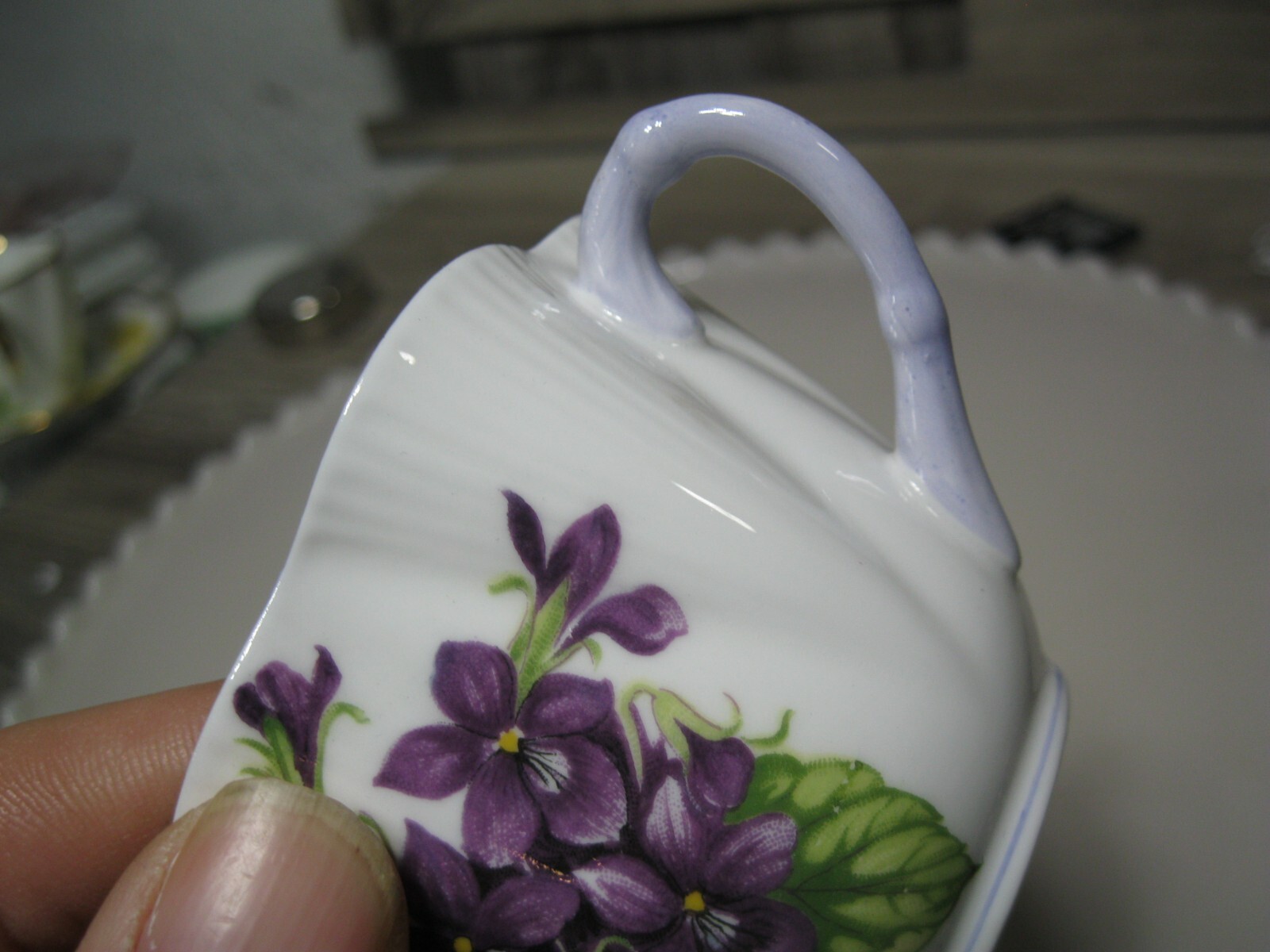 shelley cup and saucer violets eBay