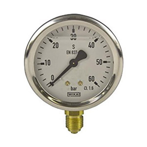 MANOMETRO INOX CON GLICERINA SCALA GRADUATA 0-60 BAR