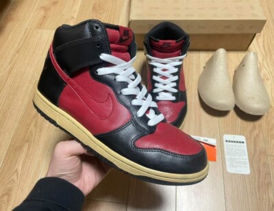 NIKE DUNK HIGH - BLACK VARSITY RED BRED VINTAGE