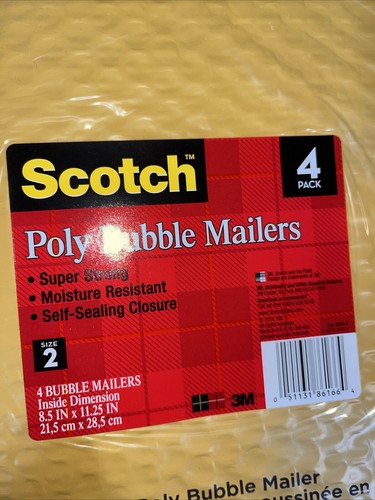 Scotch Marke Poly Luftpolster Versandtaschen 4er Pack 8,5 Zoll x 11,25 Zoll (3 Packungen, 12 Stück insgesamt) - Bild 3 von 3
