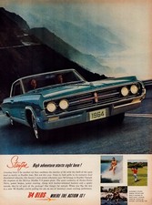 Oldsmobile Starfire V-8 1964 Print Ad Full Page 10.5 X 13.5
