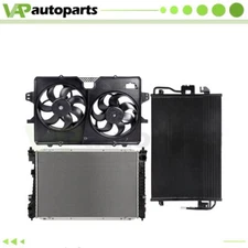 Cooling Fan and Radiator Condenser For Mazda Tribute Ford Escape Mercury Mariner