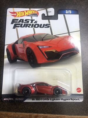 2023 Hot Wheels Premium Fast & Furious 3/5 Furious 7 W MOTORS Lykan HyperSport