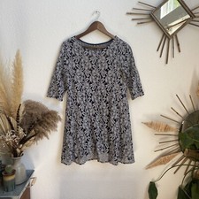 Free People floral lace dress with empire waist and a-line flowing skirt Gothic