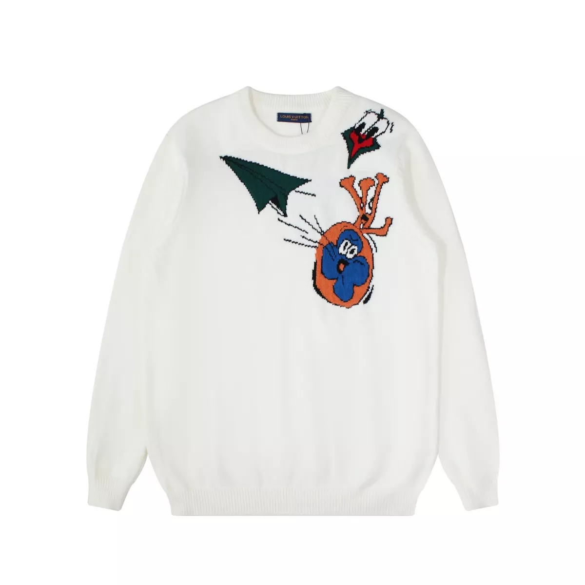 Louis Vuitton Intarsia Cashmere Wool Crewneck