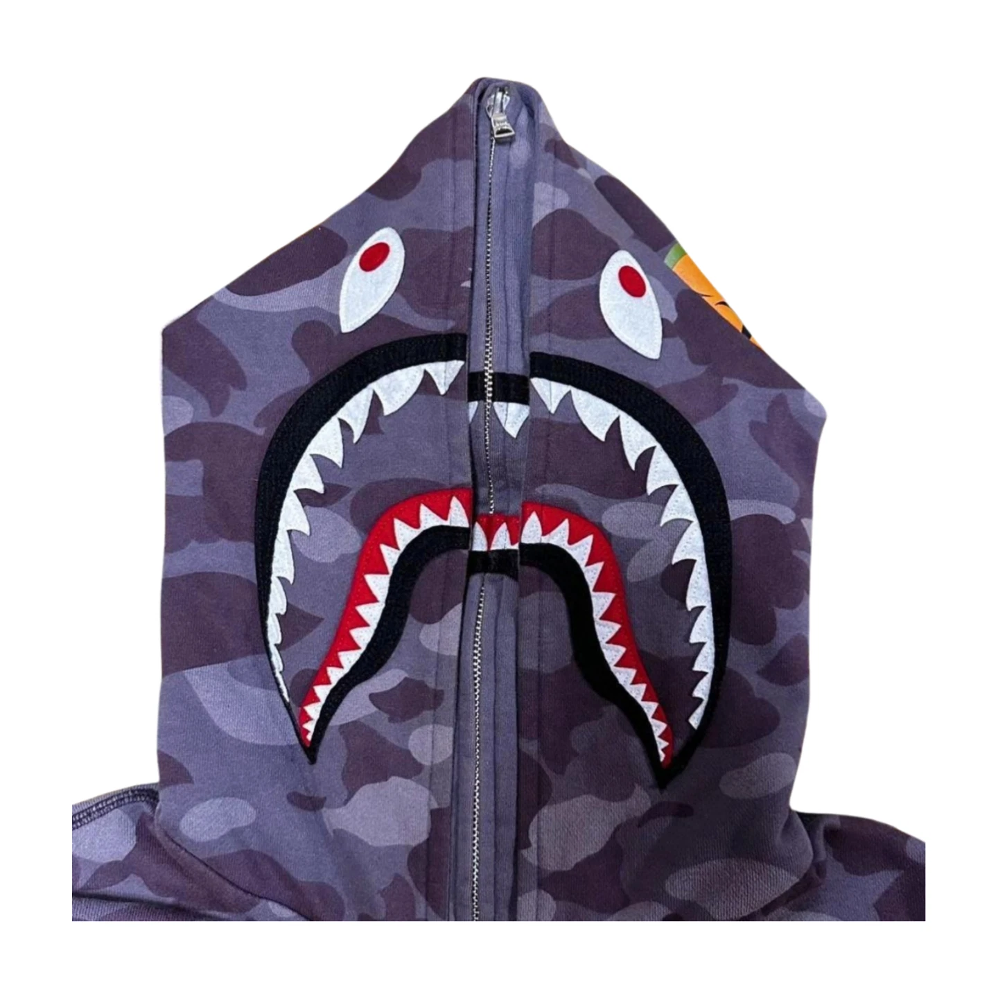 A BATHING APE (BAPE) Felpa con cappuccio doppio squalo A Bathing Ape taglia XL full zip usata