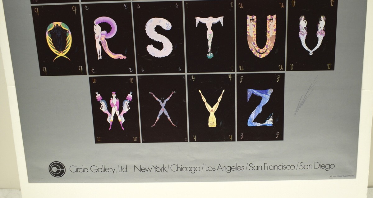 Original 1977 Erte Alphabet Poster Hand Signed by Erte | eBay