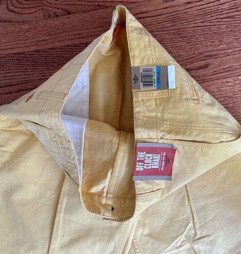 NEW Dockers D2 Straight Fit Mustard Yellow Khaki Chino Pant 100% Cotton Sz 36x32 - Picture 3 of 8
