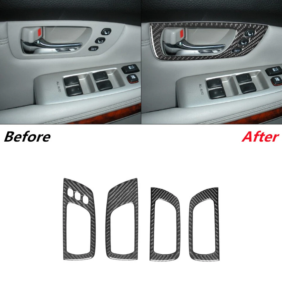 50Pcs Carbon Fiber Full Cover Trim Kit For LEXUS RX330 2004-2006 RX350 2006-2009 Foto 3 de 4