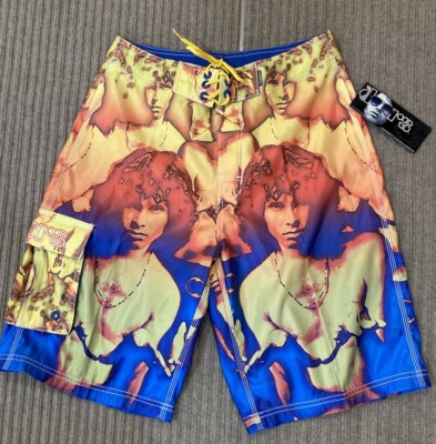 The Doors Mens Board Shorts Swim Trunks Size 30 Dragonfly Jim Morrison NEW