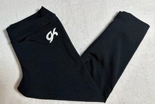 GK Elite LEGGINGS Gymnastics BLACK Leotard PANTS Capri Tights SPANDEX Girls AXS