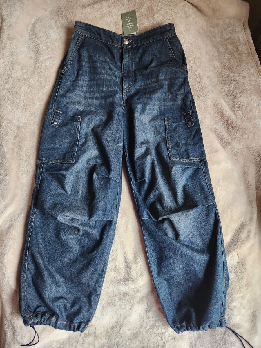 【DISCERNMENT】Buyer Parachute Black Blue Pocket Denim DISCERNMENT】Buyer Parachute Black Blue Pocket Denim