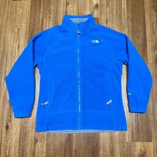 North Face Fleece Wind Jacket Boys XL Blue Full Zip 18/20 Youth