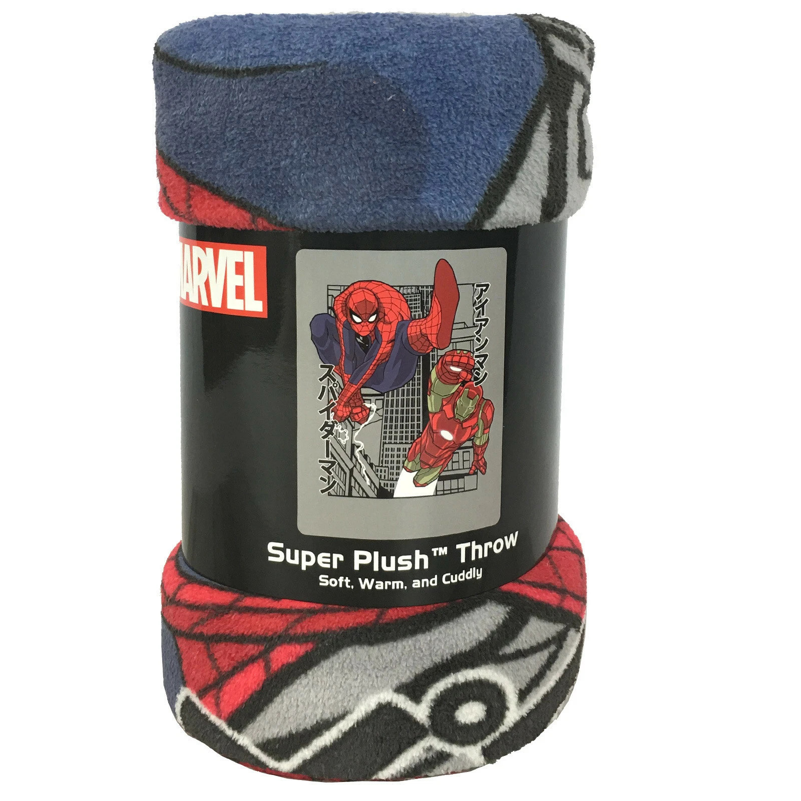 Marvel Spider-Man; Iron Man Super Soft Plush Throw Blanket