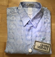 Vintage NOS GIANNI VERSACE 1998 Mens Button Front Shirt With Tags Sz 50.