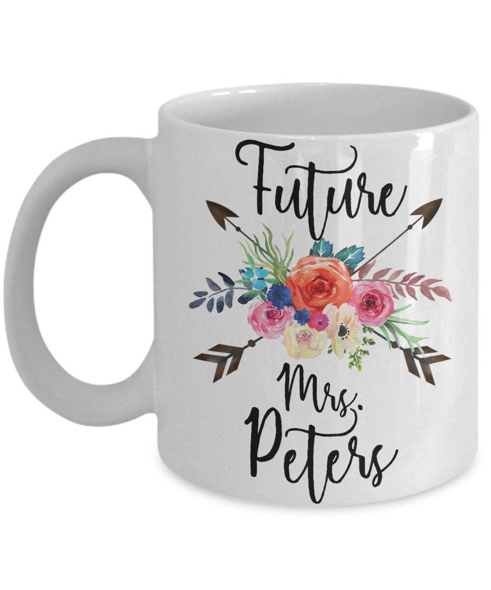 Future Mrs Mug Future Mrs Mug Engagement Mug Personalized Engagement Gift