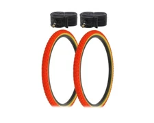 ALTALINE Bicycle 24" x 1.75" RED/GUM COMP III (2) TIRES & TUBES BMX TIRE BIKE