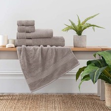 100% Cotton Soft Towels 600 GSM FACE Cloth HAND Towel BATH SHEET Hotel Light Ash