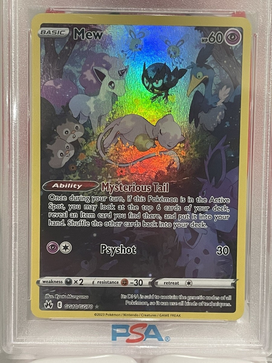 PSA 9 Mint 2023 Pokemon Crown Zenith Mew Full Art GG10/GG70 | eBay