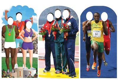 Athletisch Spiele Pappkarton Ausschnitt Stand-Ins Medallists Wahl Ihre Lieblings