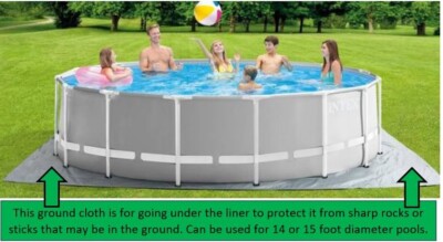 Intex 18932 Silver Ground Cloth for any 14 or  15 foot diameter pool