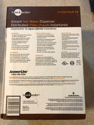 InSinkerator Invite Contour Instant Hot Water Dispenser 60 cup 2/3 Gal NEW  | eBay