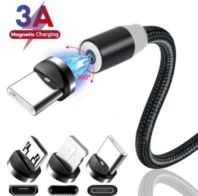 Handy Tablet Ladekabel Magnet LED Samsung iPhone Huawei Xiaomi LG USB - C DE 